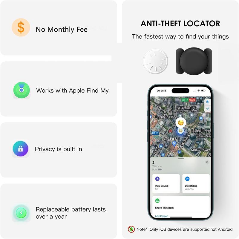 📍 Cash on Delivery 🎵 F10B GPS Locator – No Charging Needed, Lifetime Free, Anti‑Detection, Strong Magnetic, Global Positioning, Wireless Connection, One‑Tap Navigation for Android – Free Shipping