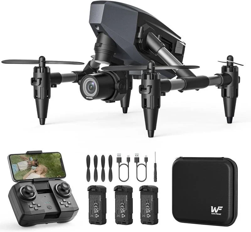 Indoor Mini FPV Drone with 1080P HD Camera – Optical Flow Positioning, 3 Batteries, Headless Mode & 3D Flips