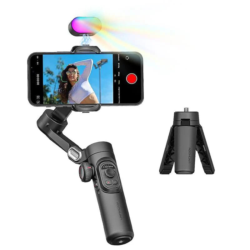 Handheld 3 Axis Anti-shake Shooting Stand - Auto Face Tracking Stabilizer for Live Video & Content Creators