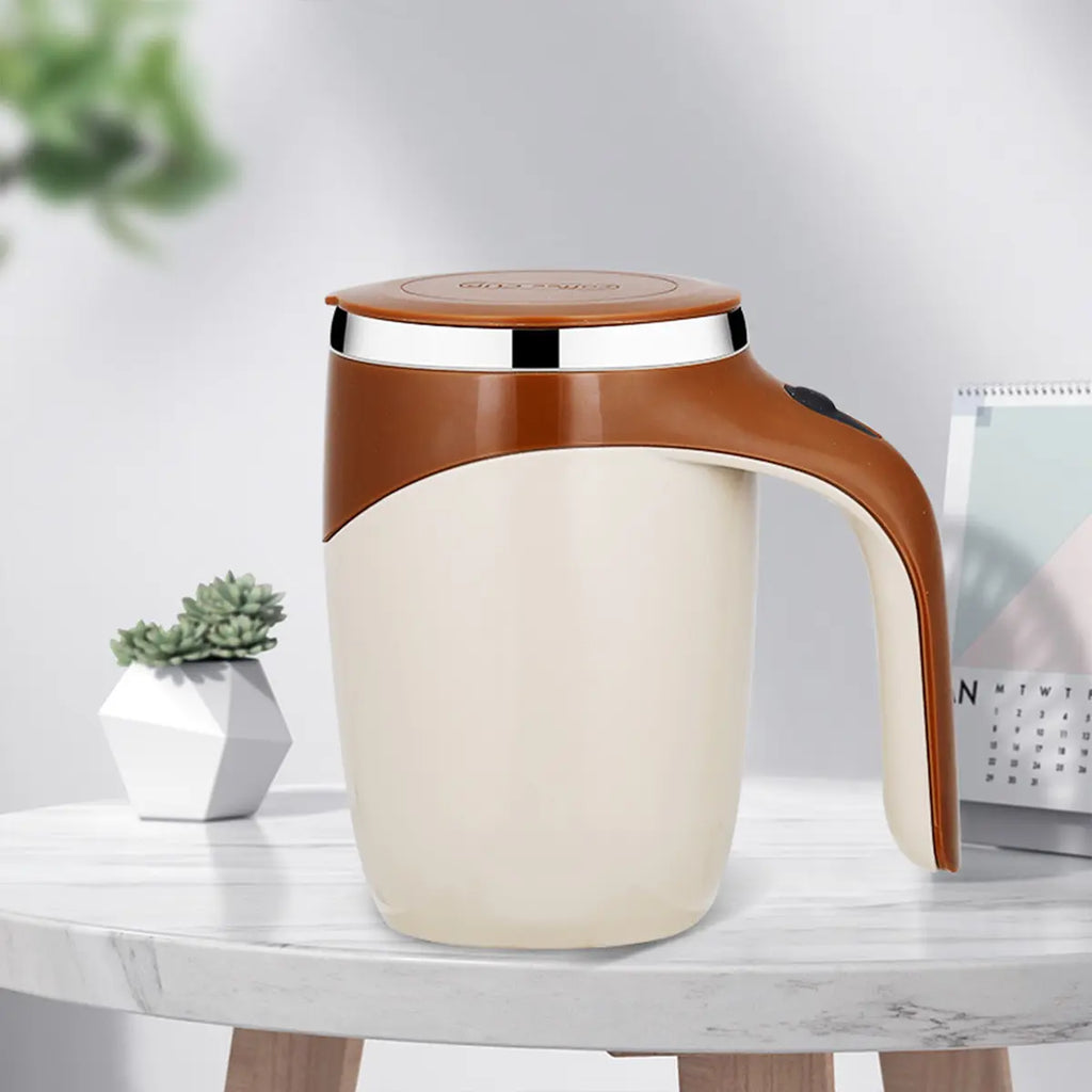 Automatic Magnetic Stirring Coffee Mug - Electric Stainless Steel Self Mixing Tumbler, Portable Rotating Mixing Cup for Home Office Travel