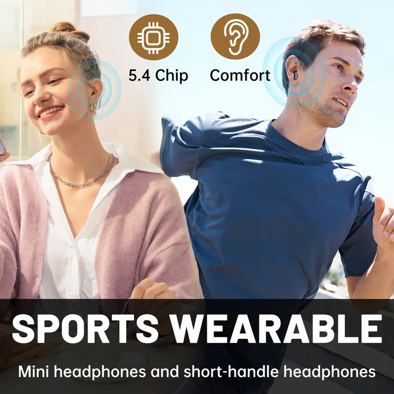 🎧 Cash on Delivery 🎵 2‑Pack Space Capsule Wireless Earbuds – Bluetooth 5.4, LED Digital Display, 2g per Bud, 8H Playtime, IPX4 Waterproof – One Pair In‑Ear + One Pair Semi‑In‑Ear – Free Shipping