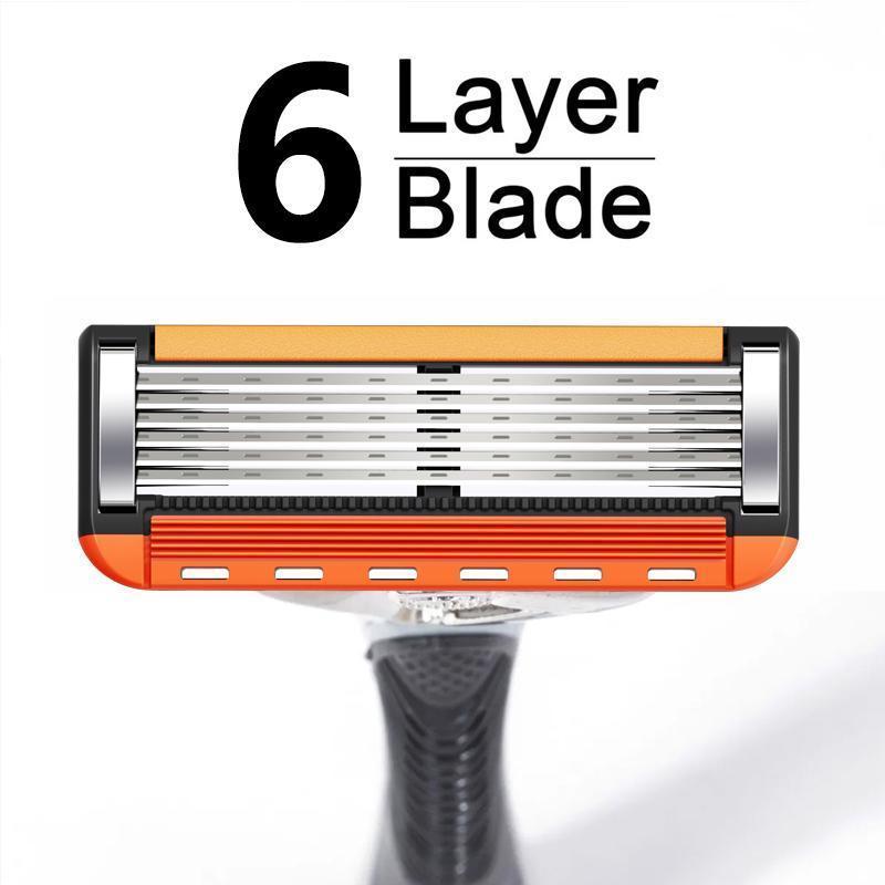 🪒 Cash on Delivery 🎵 48-Piece Men's Razor Blade Replacement Set with Handle – Ultra Sharp Stainless Steel Blades for Smooth Shaving – Free Shipping