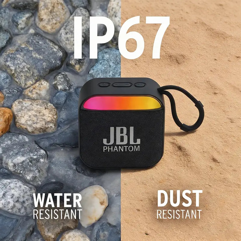 JBL-PHANTOM A22 Black Bluetooth Speaker - HD Sound, IPX5 Waterproof, 20H Playtime, TWS Bluetooth 5.3 🎵 Free Shipping & Cash on Delivery 📊