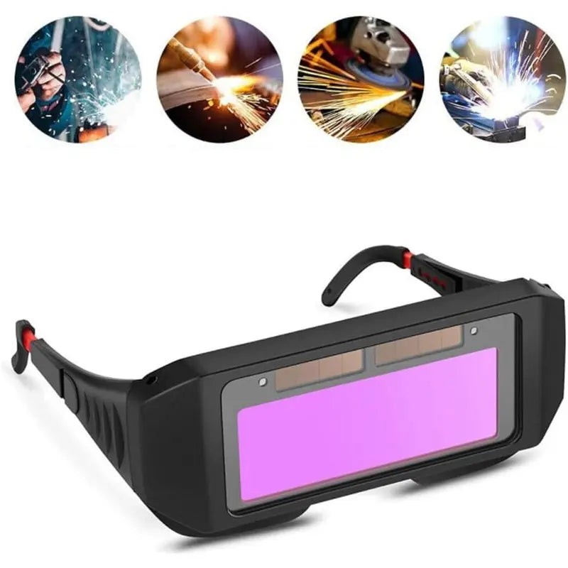 🥽 Cash on Delivery 🎵 Welding Safety Goggles with Solar Automatic Dimming – 1 Set with 5 Extra Protective Lenses, Professional Eye Protection Equipment – Free Shipping
