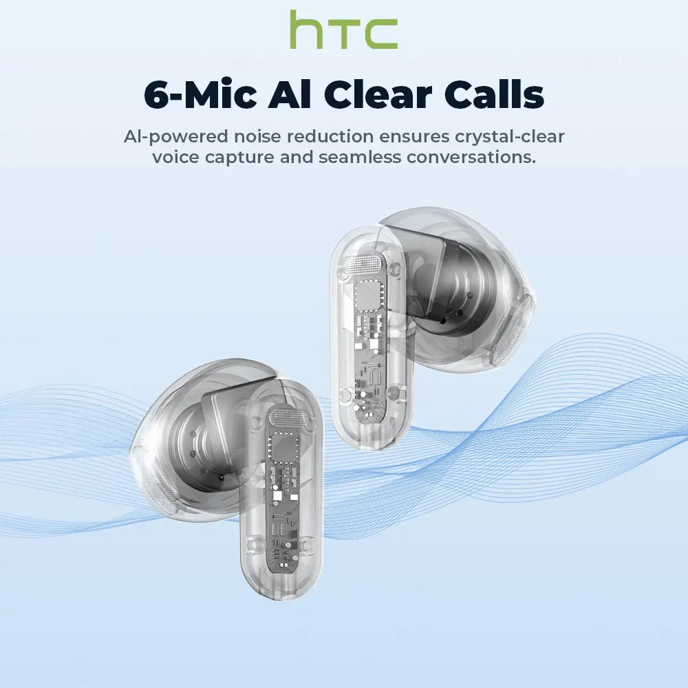 🎵 Cash on Delivery 📟 HTC NE20 Bluetooth 6.0 Earphones – LED Display, High Fidelity Waterproof Wireless Earphones with Microphone for Office, Sports, Study & Audio Calls – Free Shipping
