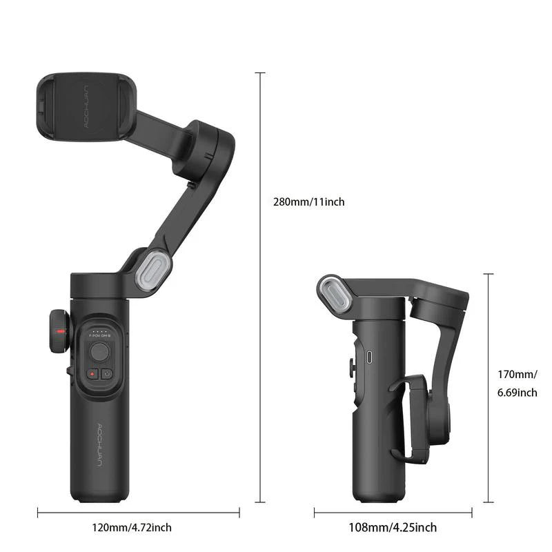 Handheld 3 Axis Anti-shake Shooting Stand - Auto Face Tracking Stabilizer for Live Video & Content Creators