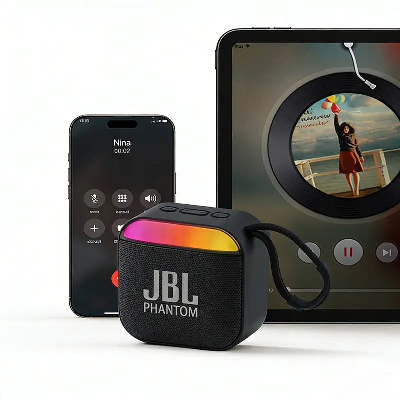 JBL-PHANTOM A22 Black Bluetooth Speaker - HD Sound, IPX5 Waterproof, 20H Playtime, TWS Bluetooth 5.3 🎵 Free Shipping & Cash on Delivery 📊