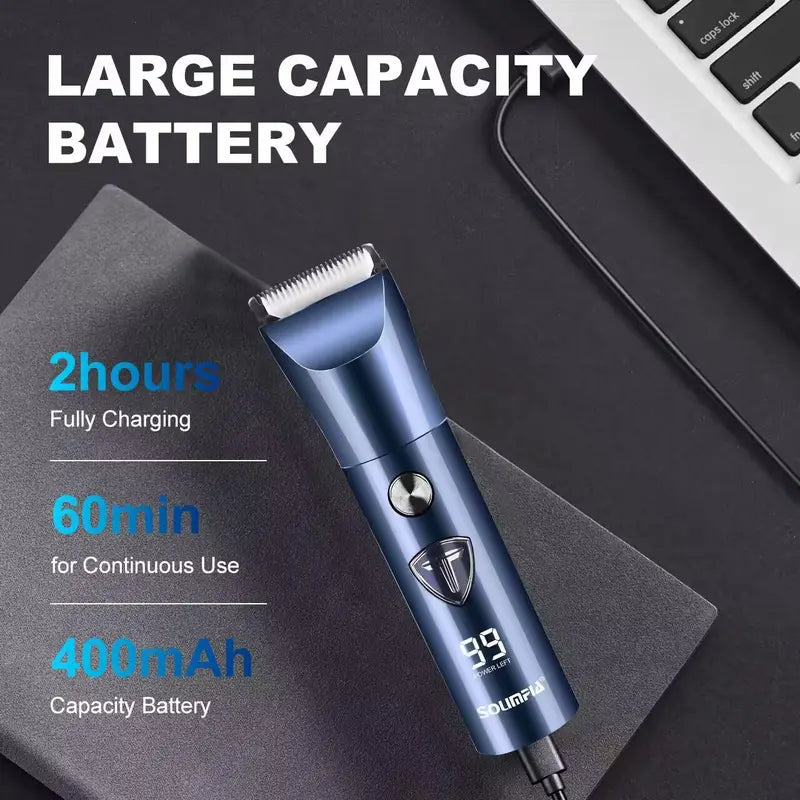 🪒 Cash on Delivery 🔋 5-in-1 Electric Razor HT-6163 – Rechargeable, 60-Min Runtime, 6 Guide Combs, Nose/Ear/Beard/Hair/Eyebrow Trimmer, USB Powered for Men – Free Shipping