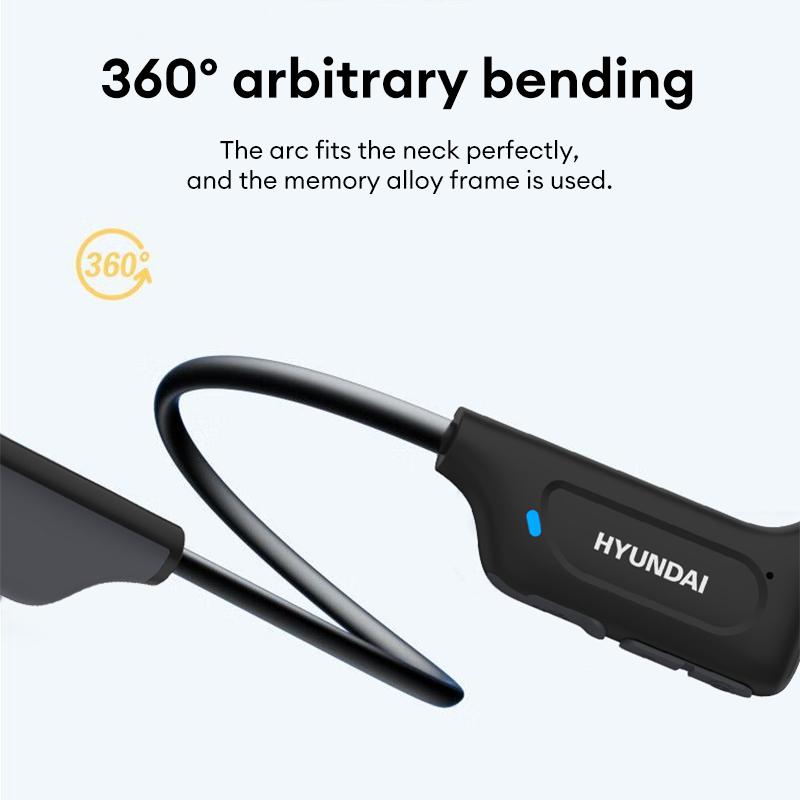 🎵 Cash on Delivery 🏊 HYUNDAI G06 Bone Conduction Neckband Wireless Earphones – Bluetooth 5.4, IPX5 Waterproof, 22g Ultra-Light, 10h Playtime, Type-C – Free Shipping