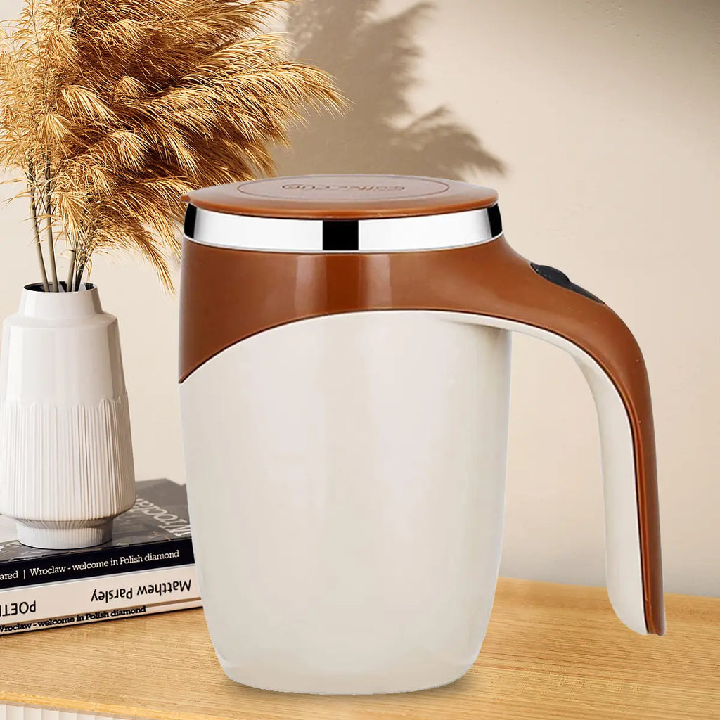 Automatic Magnetic Stirring Coffee Mug - Electric Stainless Steel Self Mixing Tumbler, Portable Rotating Mixing Cup for Home Office Travel
