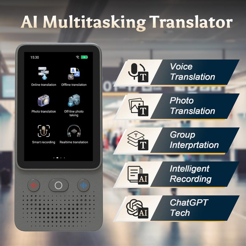 🌐 Cash on Delivery 🎵 T13 Smart Translator – Offline & WiFi Translation, 5MP Camera, 1GB RAM + 8GB Storage, 1000mAh Battery, Google Translate Engine – Free Shipping