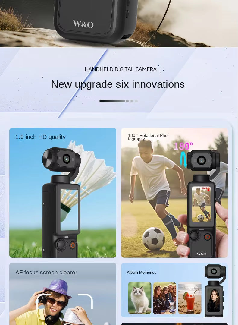 📷 Cash on Delivery 🎵 Q7 Handheld Digital Camera (Black) – 1080P Video Recorder, 180° Rotating Lens, 1.9" Screen, 2000mAh Battery, Includes 32GB Memory Card – Free Shipping