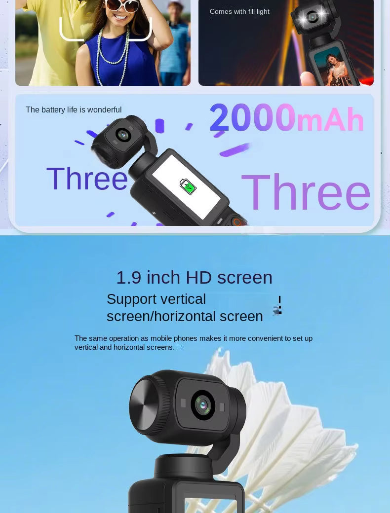 📷 Cash on Delivery 🎵 Q7 Handheld Digital Camera (Black) – 1080P Video Recorder, 180° Rotating Lens, 1.9" Screen, 2000mAh Battery, Includes 32GB Memory Card – Free Shipping