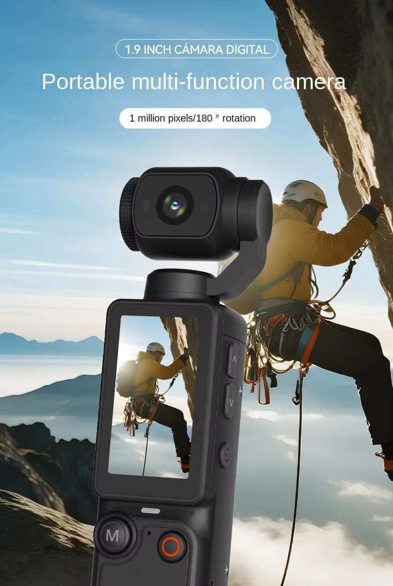 📷 Cash on Delivery 🎵 Q7 Handheld Digital Camera (Black) – 1080P Video Recorder, 180° Rotating Lens, 1.9" Screen, 2000mAh Battery, Includes 32GB Memory Card – Free Shipping