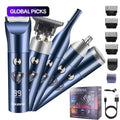 🪒 Cash on Delivery 🔋 5-in-1 Electric Razor HT-6163 – Rechargeable, 60-Min Runtime, 6 Guide Combs, Nose/Ear/Beard/Hair/Eyebrow Trimmer, USB Powered for Men – Free Shipping
