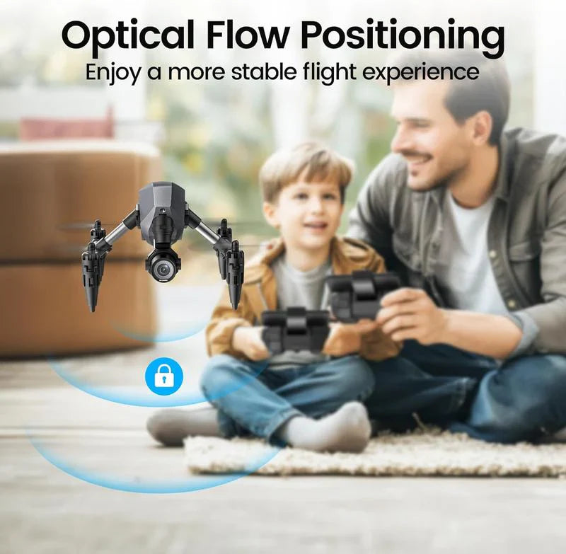 Indoor Mini FPV Drone with 1080P HD Camera – Optical Flow Positioning, 3 Batteries, Headless Mode & 3D Flips