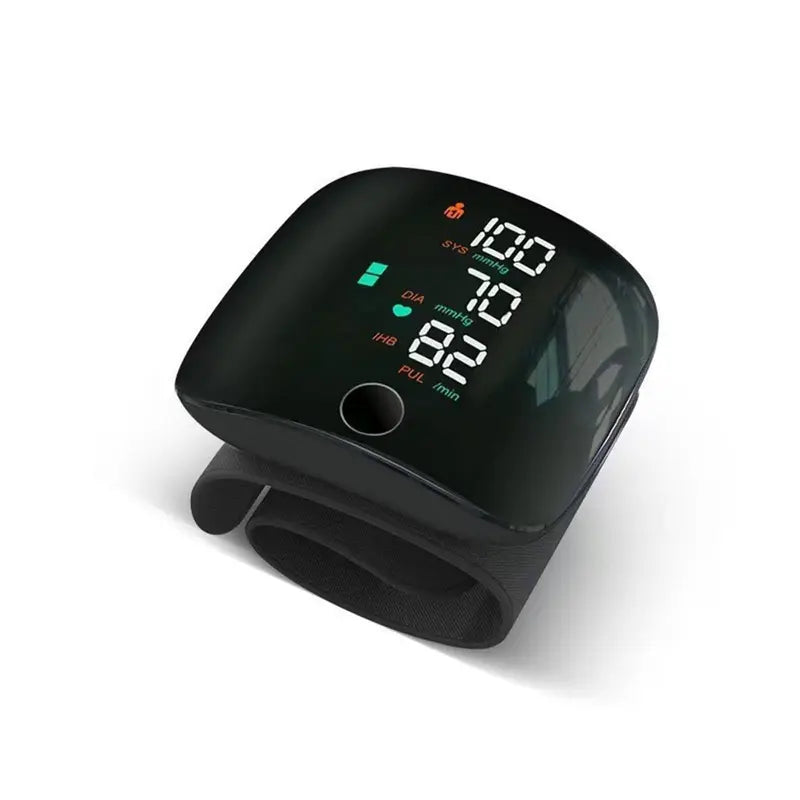 Wrist Blood Pressure Monitor – Rechargeable with LED Display, Voice Broadcast, Touch Screen, 99x2 Memory & Carrying Case