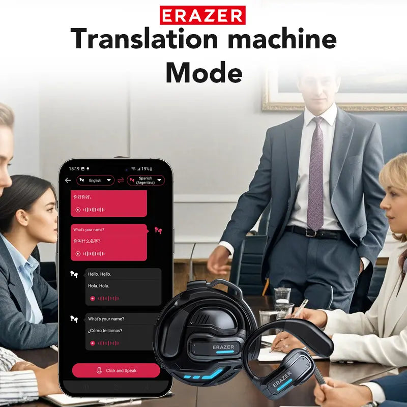 🌐 Cash on Delivery 🎧 26new X8 OWS Translation Wireless Bluetooth Earphones – 135 Languages Real-Time Translation, Bluetooth 5.4, ENC Noise Cancellation, 14.2mm Metal Diaphragm, IPX5 Waterproof, Ear Hook Design, Meeting Summary – Free Shipping