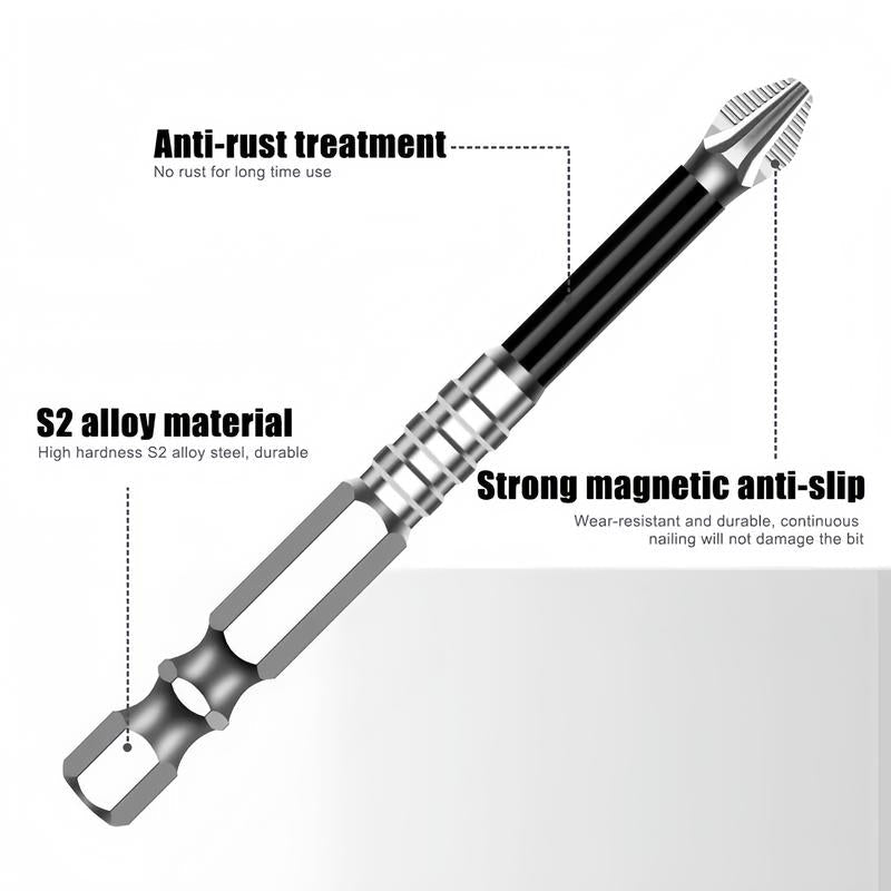 K5 Anti Slip Bit Set - Impact Resistant High Magnetic Screwdriver Drill Bit Kit with PH2 Non Slip Driver Bits 🎵 Free Shipping & Cash on Delivery 📊
