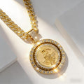 Saint Motif Rotating Pendant Necklace - Religious Bohemian Jewelry for Men and Women 🎵 Free Shipping & Cash on Delivery 📊