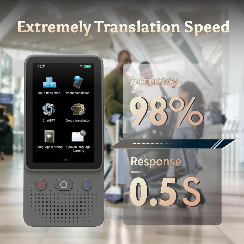 🌐 Cash on Delivery 🎵 T13 Smart Translator – Offline & WiFi Translation, 5MP Camera, 1GB RAM + 8GB Storage, 1000mAh Battery, Google Translate Engine – Free Shipping