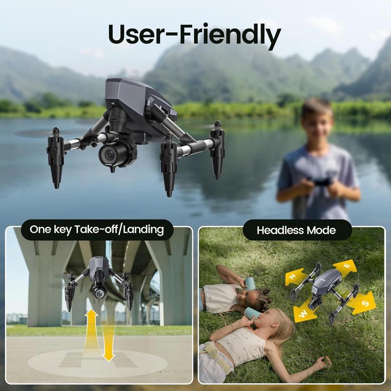 Indoor Mini FPV Drone with 1080P HD Camera – Optical Flow Positioning, 3 Batteries, Headless Mode & 3D Flips