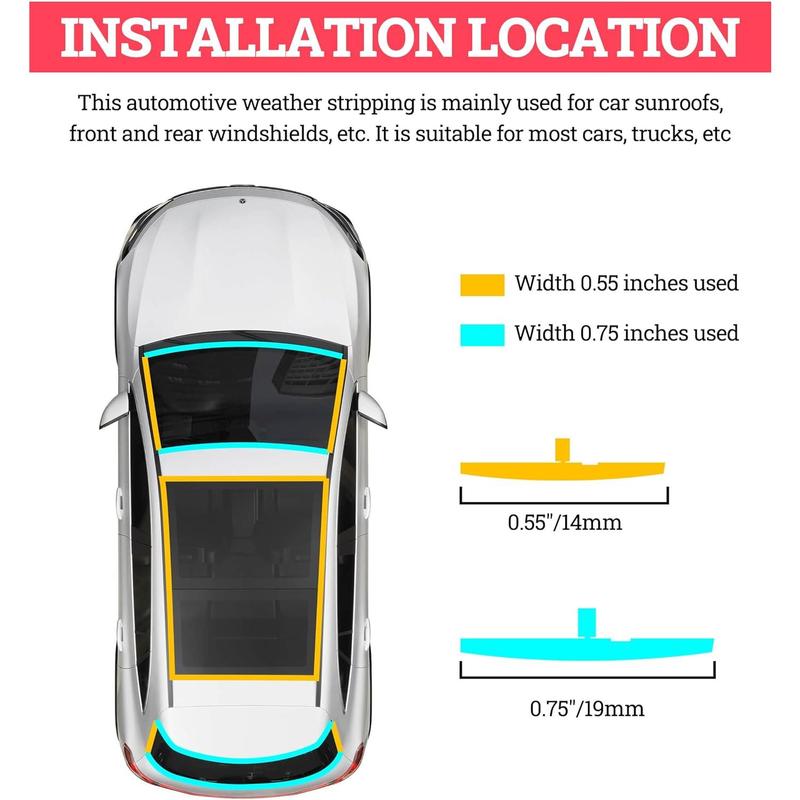 🚪 Cash on Delivery 🎵 T-Shape Weather Stripping Seal Strip – 19mm & 14mm Rolls (Each 3m/9.84ft), Waterproof Self-Adhesive Door Window Gap Sealer for Dust, Wind, Noise – Free Shipping