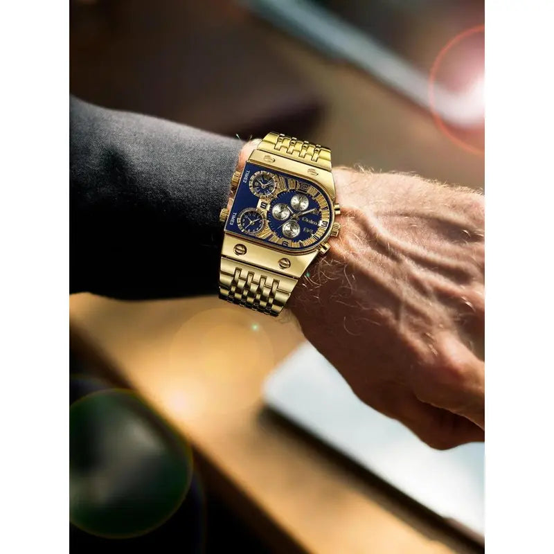 ⌚ Cash on Delivery 🎁 Men‘s Business Fashion Luminous Quartz Watch – Gold Case + Black Dial, Analog All-Match Wrist Watch with Gift Box, Perfect for Party, Daily Decor & Birthday Gift – Free Shipping